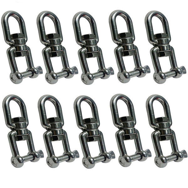 100 Pc Stainless Steel 5/16" JAW EYE Swivel Boat Marine Mooring SS 316 1100 Lb WLL