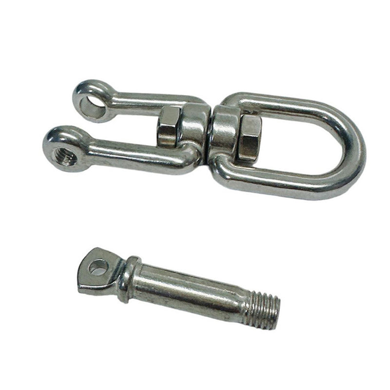 Stainless Steel 5/16" JAW EYE Swivel Marine Mooring SS-316 - 1100 lbs