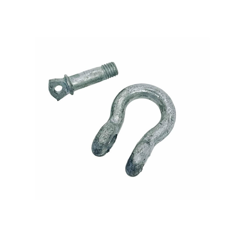 5 PC 5/16" Screw Pin Anchor Shackle Galvanized Steel Drop Forged 1500 Lbs D Ring Bow Rigging