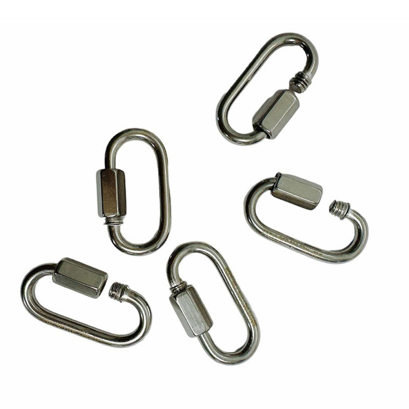 5 Pc 1/8" Marine 316 Stainless Steel Quick Link Shackle Boat WLL 150 Lbs