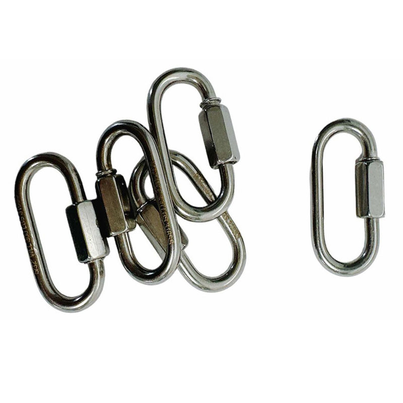 5 PC 1/4" Marine 316 Stainless Steel Quick Link Shackle Boat WLL 600 LBS