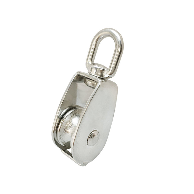 50mm Marine Boat Stainless Steel SINGLE Pulley w- Swivel Eye Hoist Lift  800 Lb Cap