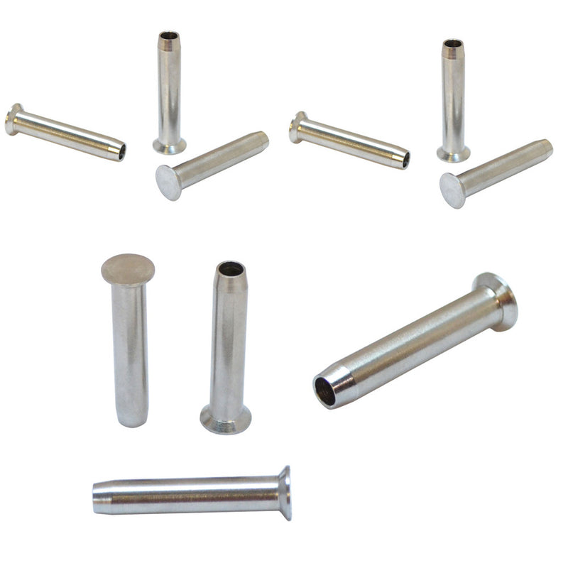 Stainless Steel Swage Stemball Fittings for METAL POST 1/8", 3/16", 1/4" Cable Size