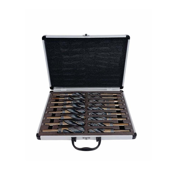 17 Pc HSS Cobalt Silver & Deming Drill Bit Set 1-2'' Reduced Shank