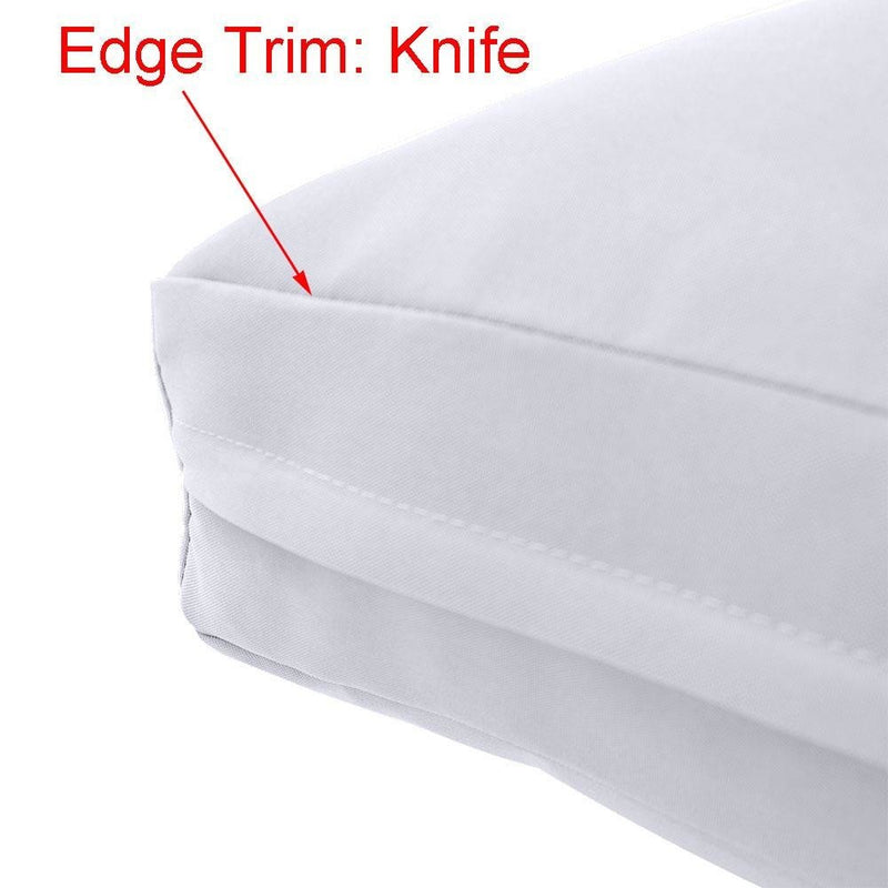 |COVER ONLY| Knife Edge Outdoor Deep Seat Cushion 24x26x6, Water Repellent, Patio Furniture Patio Cushion Slipcovers Replacement Seat Cushion Covers AD002