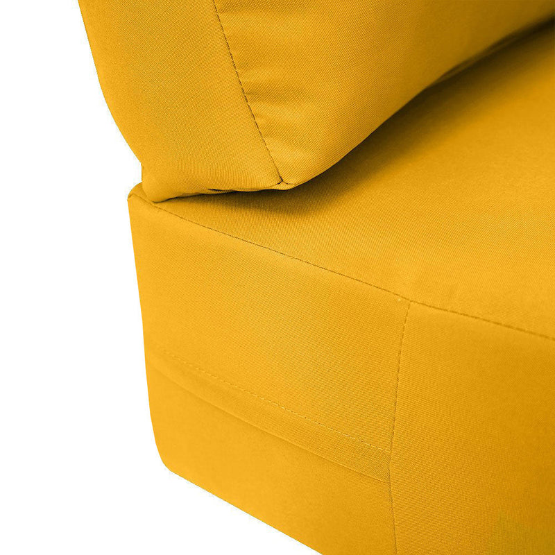 |COVER ONLY| Knife Edge Outdoor Deep Seat Cushion 24x26x6, Water Repellent, Patio Furniture Patio Cushion Slipcovers Replacement Seat Cushion Covers AD108