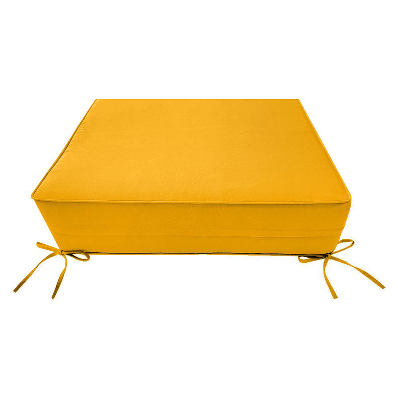 |COVER ONLY| Piped Trim Outdoor Deep Seat Cushion 23x24x6, Water Repellent, Patio Furniture Patio Cushion Slipcovers Replacement Seat Cushion Covers AD108