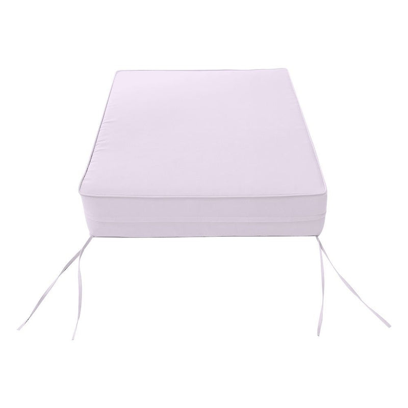 Piped Trim Outdoor Deep Seat Cushion 23x24x6, Water Repellent, Patio Furniture Patio Cushion Slipcovers Replacement Seat Cushion Covers AD107