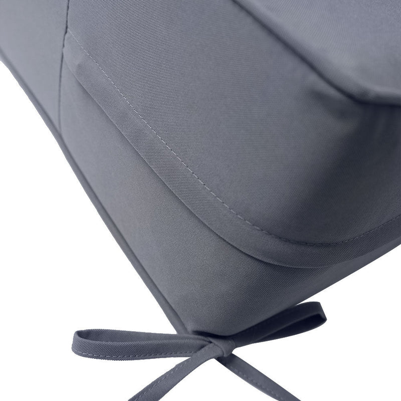|COVER ONLY| Piped Trim Outdoor Deep Seat Cushion 24x26x6, Water Repellent, Patio Furniture Patio Cushion Slipcovers Replacement Seat Cushion Covers AD001