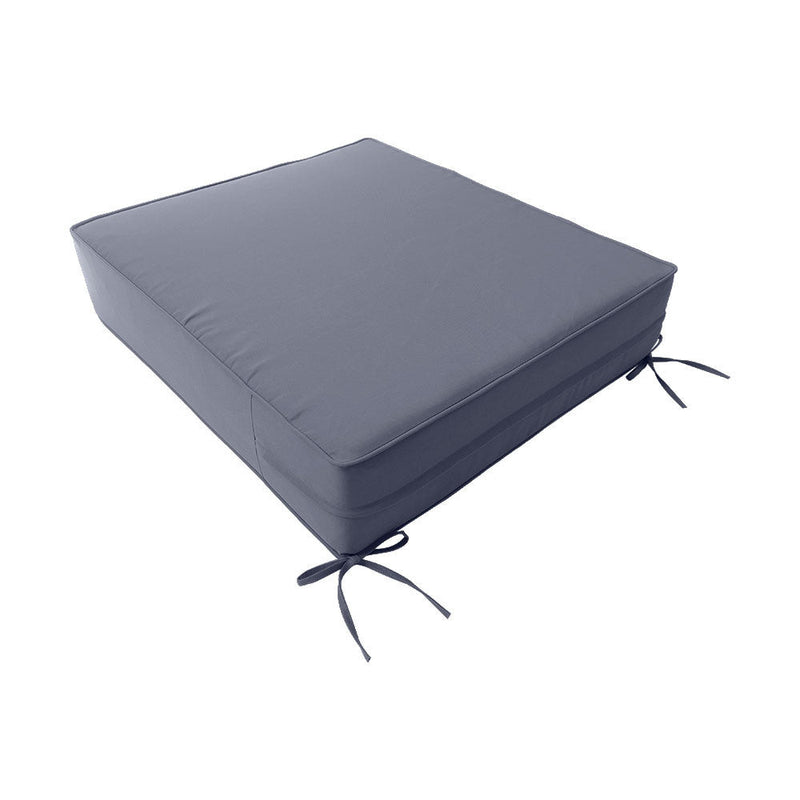 |COVER ONLY| Piped Trim Outdoor Deep Seat Cushion 24x26x6, Water Repellent, Patio Furniture Patio Cushion Slipcovers Replacement Seat Cushion Covers AD001