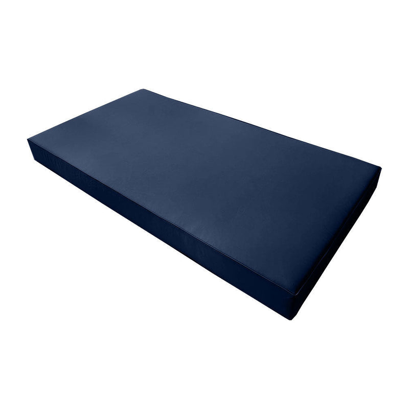 STYLE 3 - Mattress & Pillow Bolster Cushion for Outdoor Indoor Daybed Porch Swing Bed Piped Trim Twin Size AD101 | COVERS ONLY |