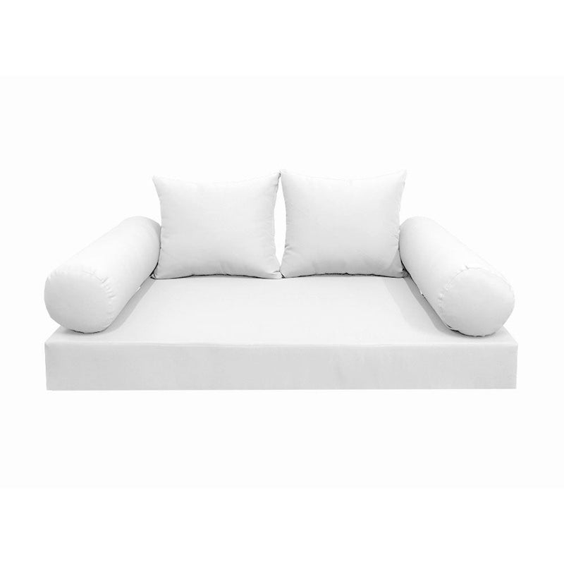 Style4 Twin-XL Size 5PC Knife Edge Outdoor Daybed Mattress Cushion Bolster Pillow Slip Cover Complete Set AD106