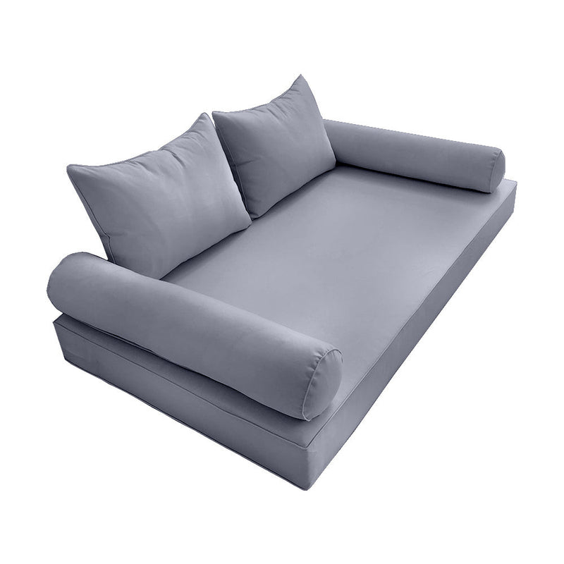 Style4 Twin-XL Size 5PC Pipe Outdoor Daybed Mattress Bolster Pillow Fitted Sheet Slip Cover Only AD001