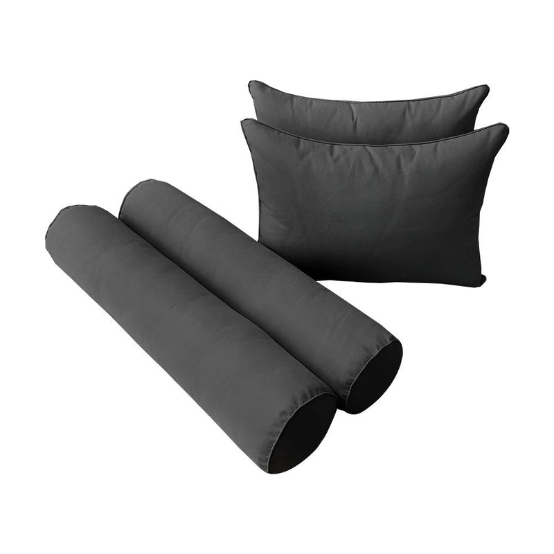 Style4 Twin-XL Size 5PC Pipe Outdoor Daybed Mattress Bolster Pillow Fitted Sheet Slip Cover Only AD003