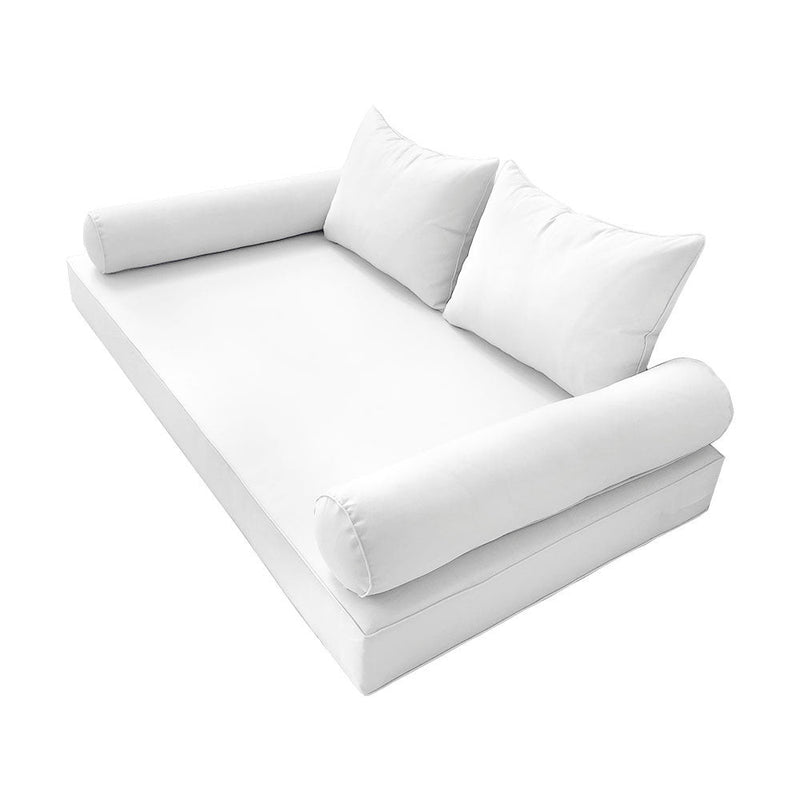 Style4 Twin-XL Size 5PC Pipe Outdoor Daybed Mattress Bolster Pillow Fitted Sheet Slip Cover Only AD106