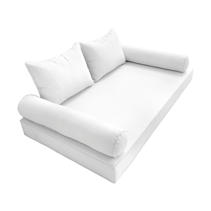 Style4 Twin-XL Size 5PC Pipe Outdoor Daybed Mattress Bolster Pillow Fitted Sheet Slip Cover Only AD106