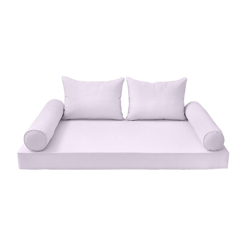 Style4 Twin-XL Size 5PC Pipe Outdoor Daybed Mattress Cushion Bolster Pillow Slip Cover Complete Set AD107