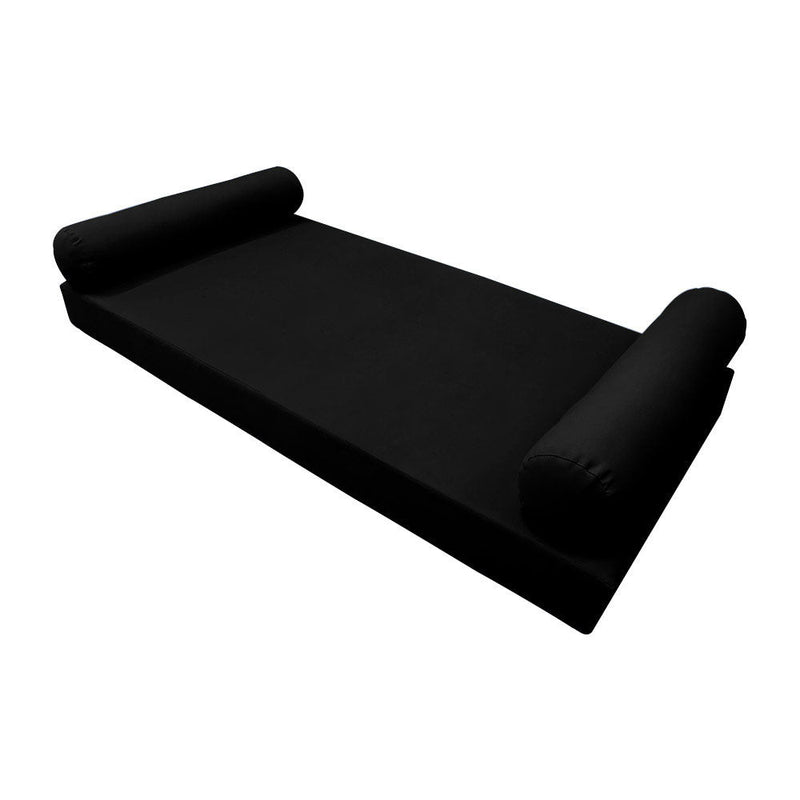 Style5 Twin-XL Size 3PC Knife Edge Outdoor Daybed Mattress Bolster Pillow Fitted Sheet Slip Cover ONLY AD109