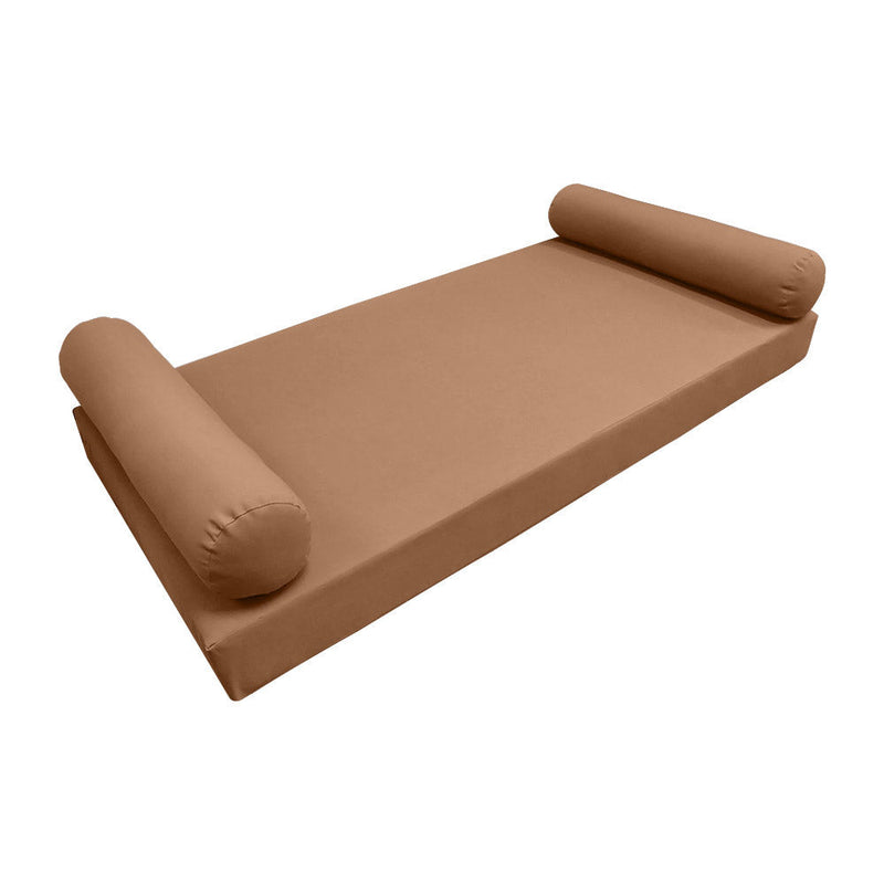 Style5 Twin-XL Size 3PC Knife Edge Outdoor Daybed Mattress Cushion Bolster Pillow SlipCover COMPLETE SET AD104