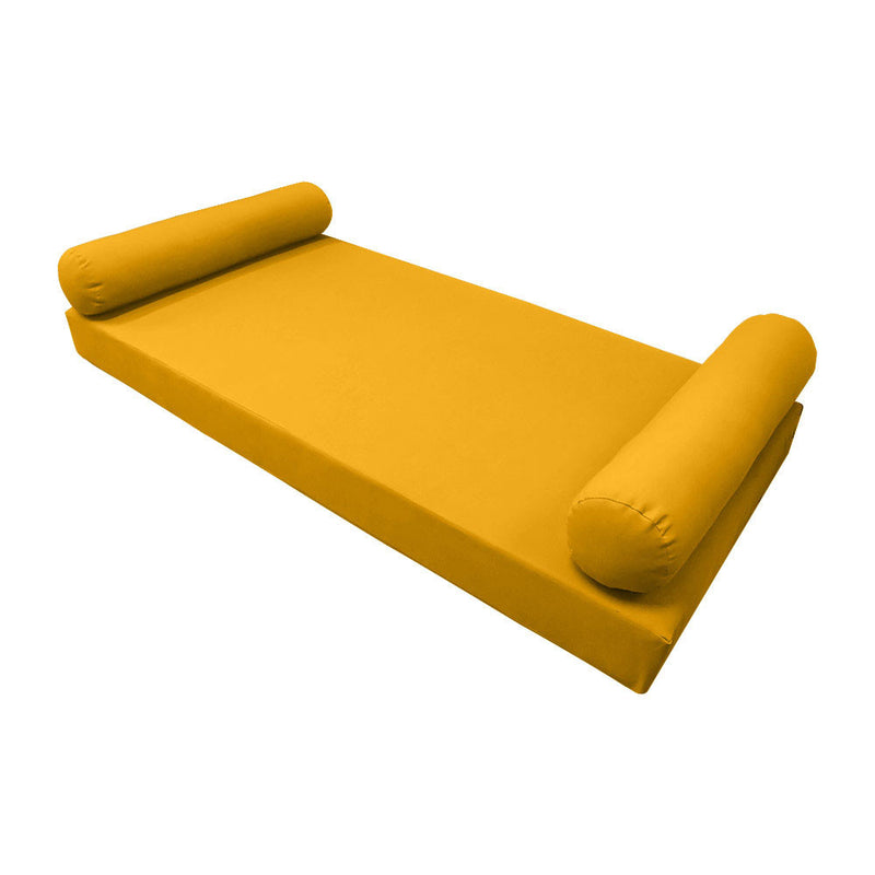 Style5 Twin-XL Size 3PC Knife Edge Outdoor Daybed Mattress Cushion Bolster Pillow SlipCover COMPLETE SET AD108