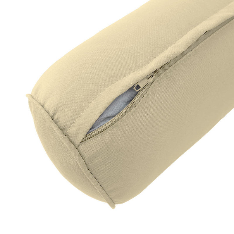 Style5 Twin-XL Size 3PC Pipe Trim Outdoor Daybed Mattress Bolster Pillow Fitted Sheet Slip Cover ONLY AD103