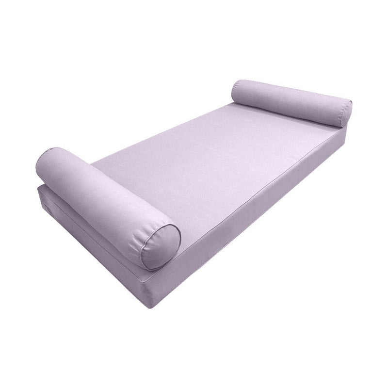 Style5 Twin-XL Size 3PC Pipe Trim Outdoor Daybed Mattress Bolster Pillow Fitted Sheet Slip Cover ONLY AD107