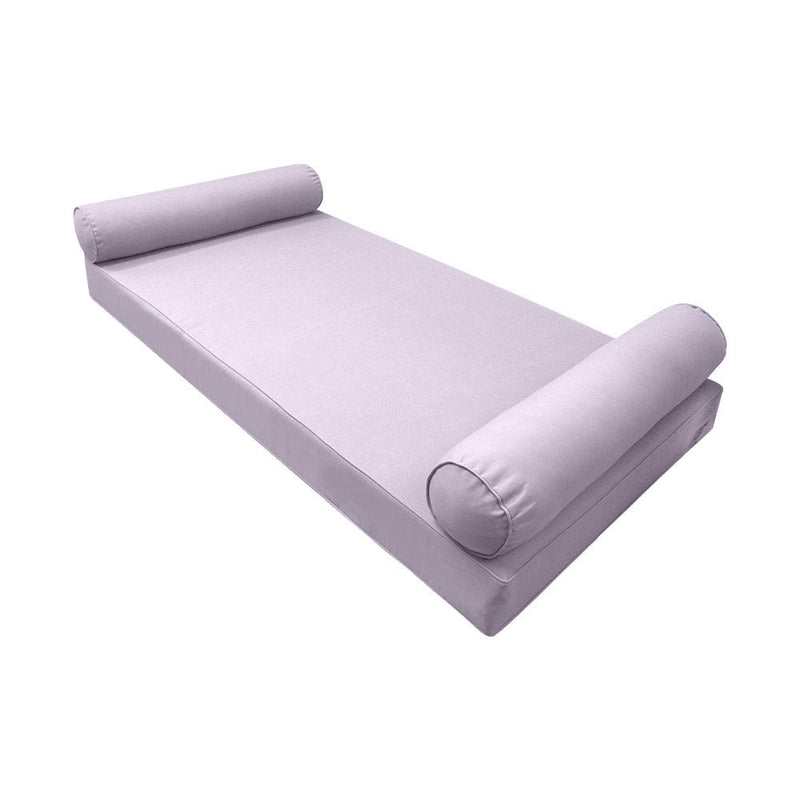 Style5 Twin-XL Size 3PC Pipe Trim Outdoor Daybed Mattress Bolster Pillow Fitted Sheet Slip Cover ONLY AD107