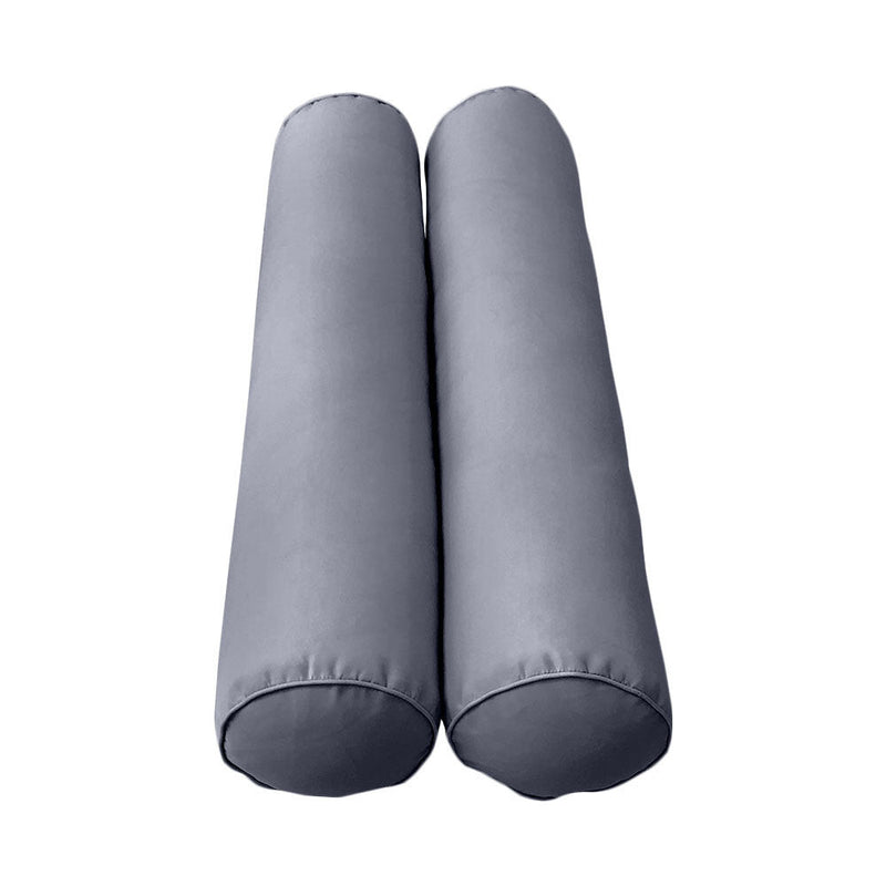 Style5 Twin-XL Size 3PC Pipe Trim Outdoor Daybed Mattress Cushion Bolster Pillow SlipCover COMPLETE SET AD001