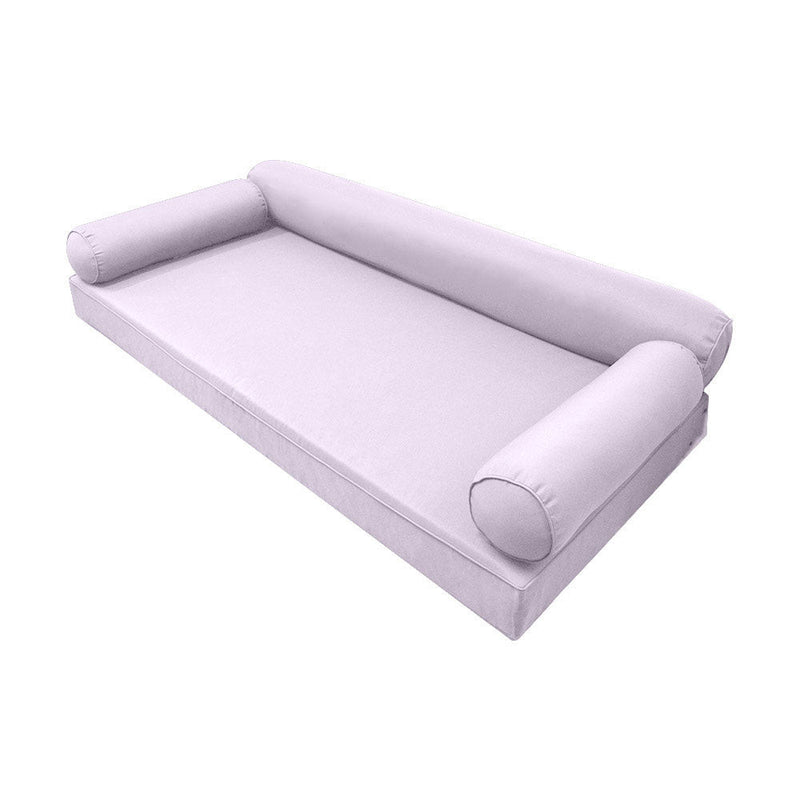 Style6 Twin-XL Size 4PC Pipe Trim Outdoor Daybed Mattress Cushion Bolster Pillow Slip Cover COMPLETE SET AD107