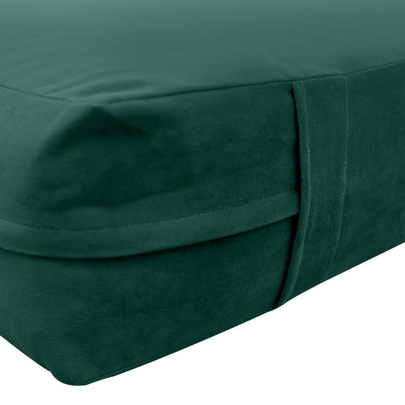 Style V1 Full Knife Edge Velvet Indoor Daybed Mattress Pillow Complete Set AD317