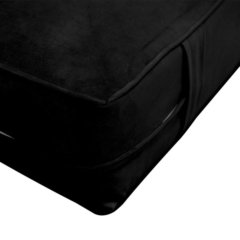 STYLE V4 Full Velvet Pipe Trim Indoor Daybed Mattress Pillow |COVER ONLY| AD374