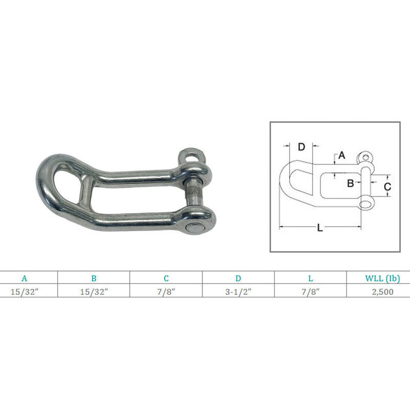 Marine Boat Stainless Steel T316 Headboard Shackle Captive Pin