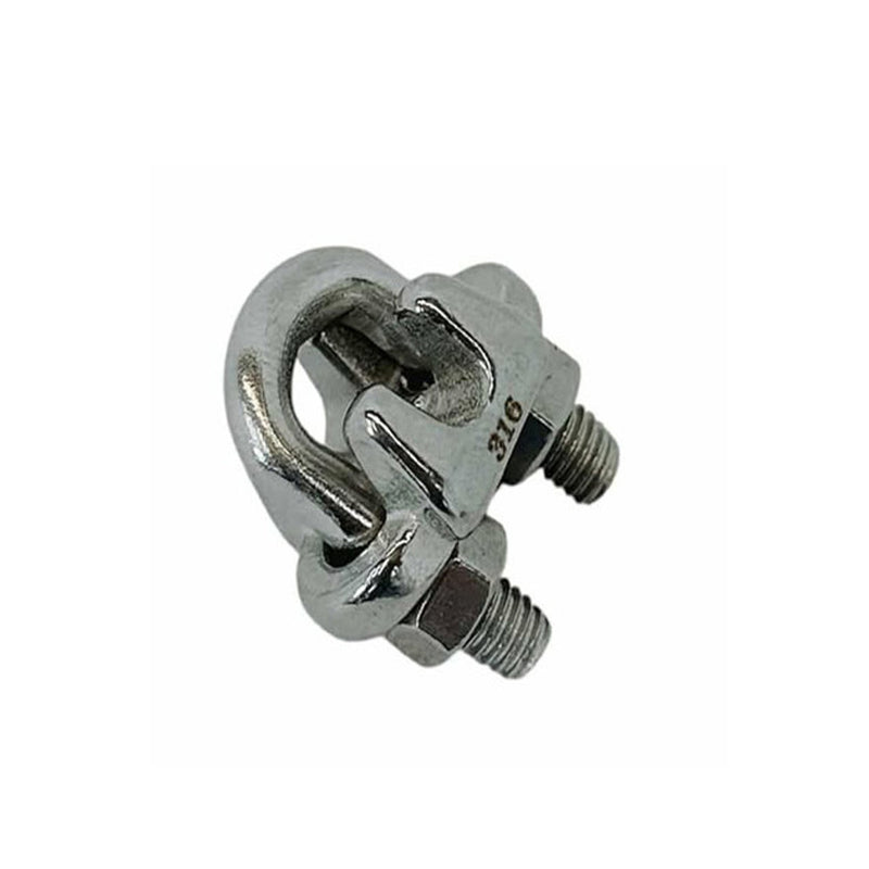 Marine Stainless Steel 316 Heavy Duty Wire Rope Clips 1/8" to 1" Cable Clamp Rig Boat