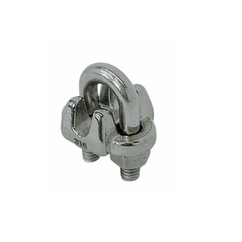 Marine Stainless Steel 316 Heavy Duty Wire Rope Clips 1/8" to 1" Cable Clamp Rig Boat