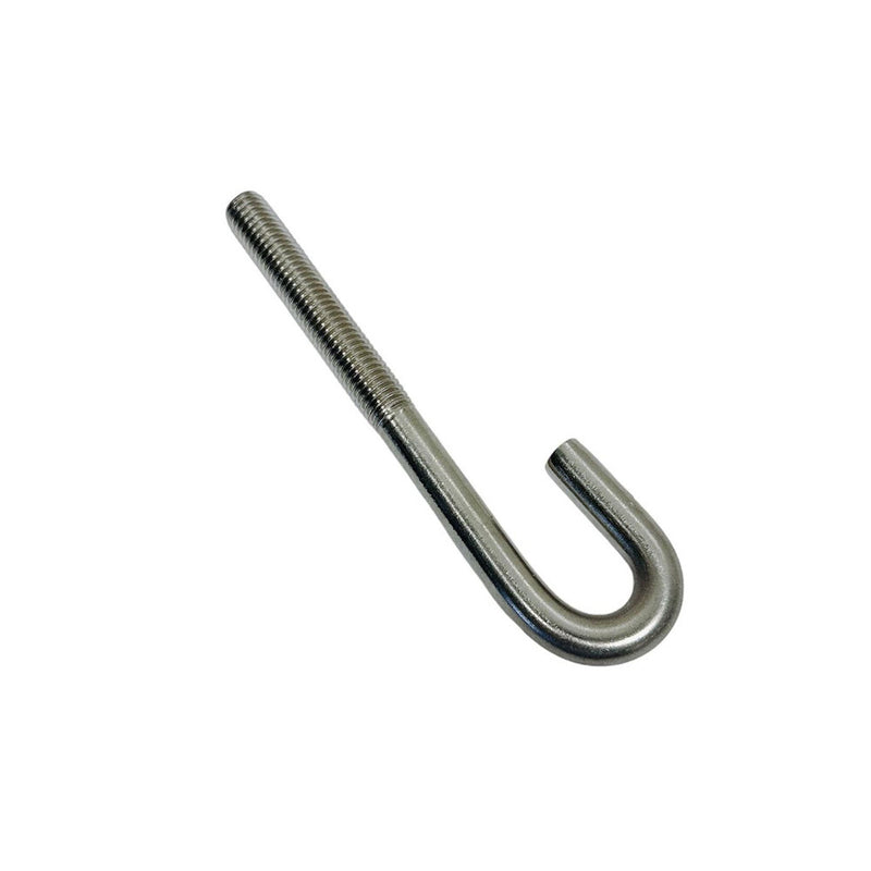 4 Pc Marine Boat Stainless Steel  T316 3/8" x 5" J Bolt Spring Hook J-Bolt J Hook