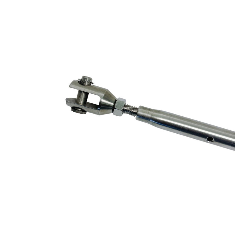 Marine Stainless Steel 3/8" Thread Fork & Swage Stud Turnbuckle 1/4" Cable Wire