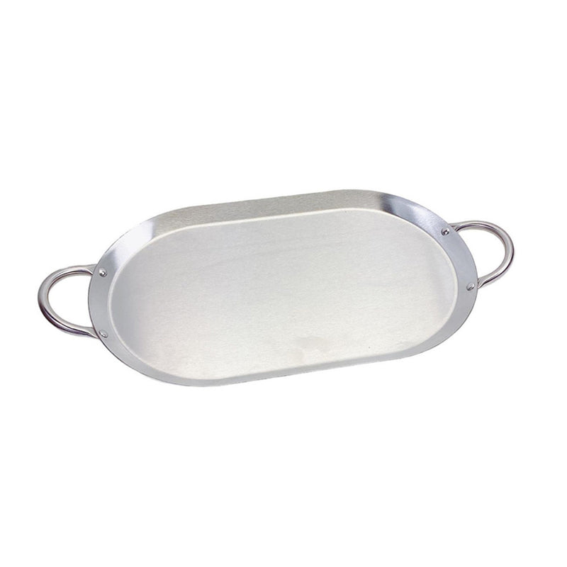 19" x 11-1/2" Stainless Steel Oval Tortilla Warmer Serving Tray