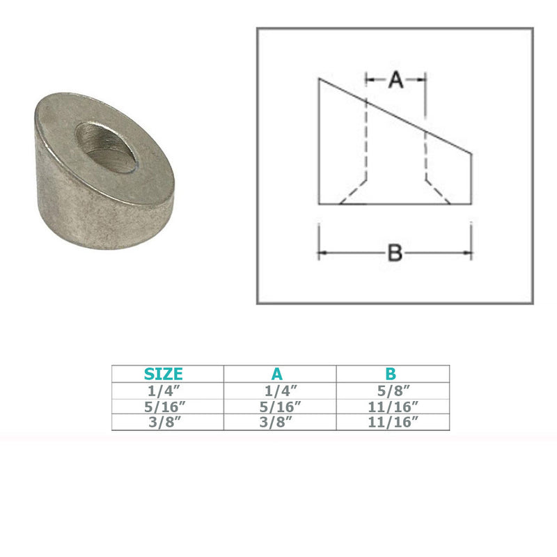 Marine Boat Stainless Steel T316 30 Degree Countersunk Angle Washer Cable