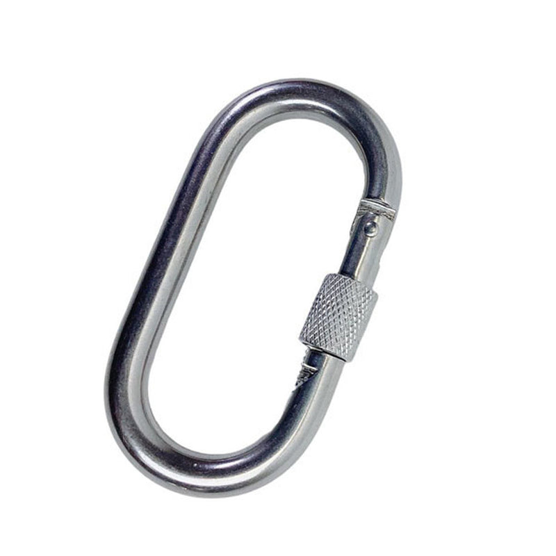 Marine Stainless Steel T316 1/4" Oval Snap Spring Hook With Lock Nut 250 Lbs WLL