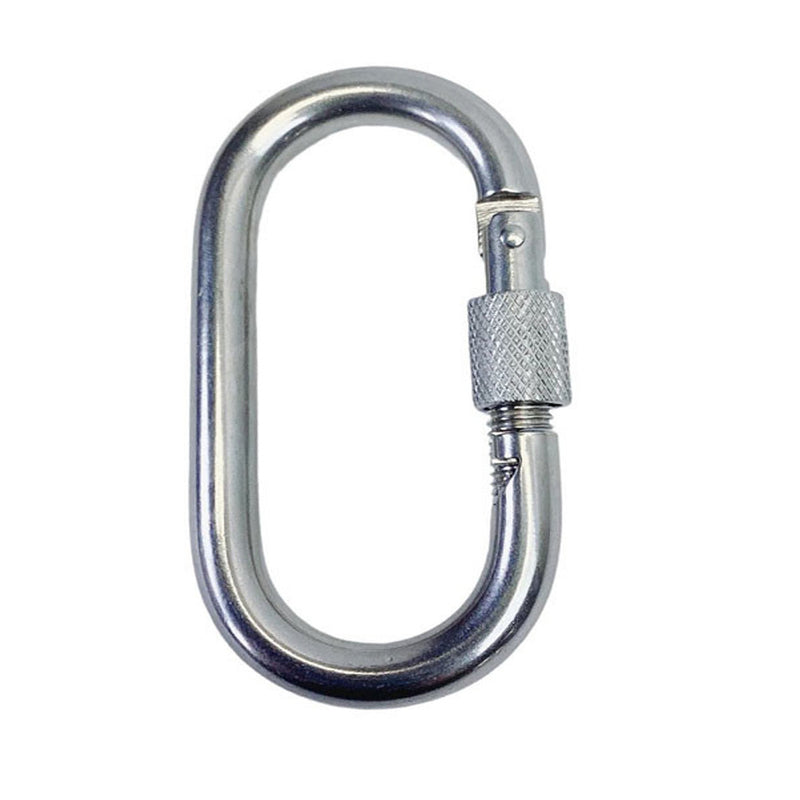 Marine Stainless Steel T316 1/4" Oval Snap Spring Hook With Lock Nut 250 Lbs WLL