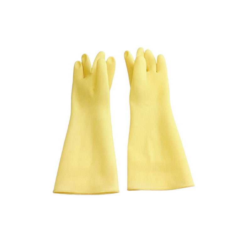 13-1/2" Natural Latex Rubber Work Gloves Fishery Dishwashing Gloves Anti-Slip Cleaning Gloves