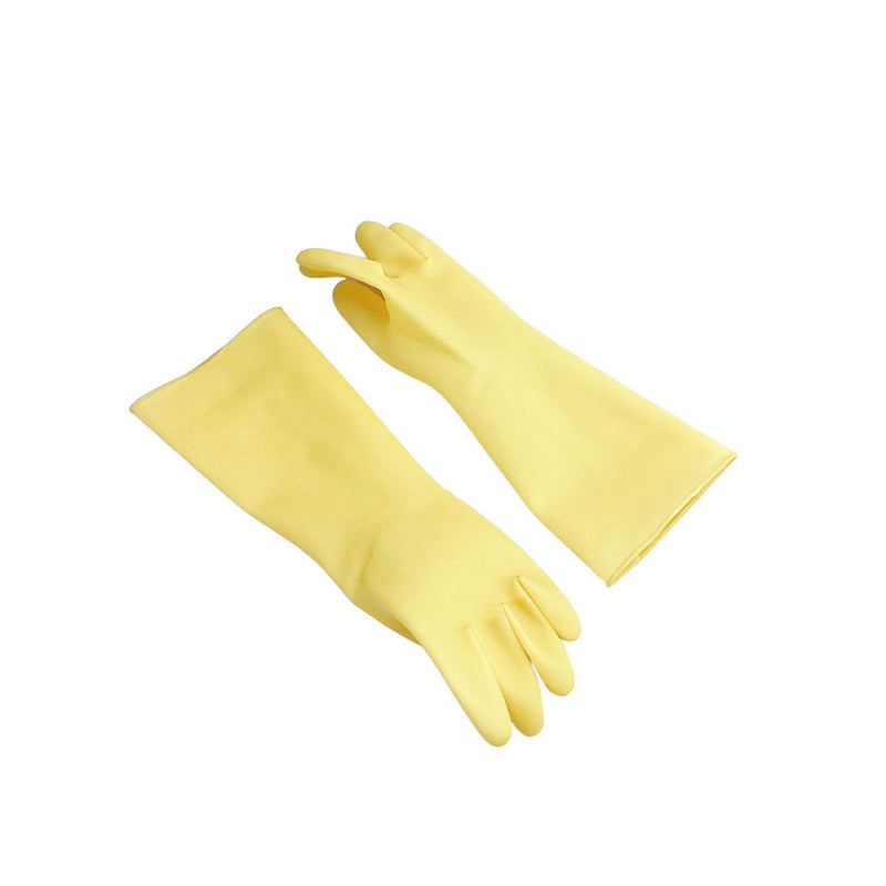 13-1/2" Natural Latex Rubber Work Gloves Fishery Dishwashing Gloves Anti-Slip Cleaning Gloves