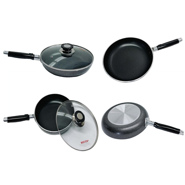 Non-Stick Coating Frying Pan With Lid Cooking Pot Cookware Kitchen