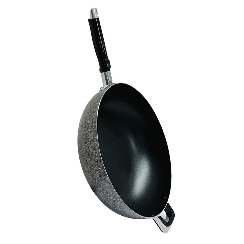 13.5" (34CM) Non-Stick Coating Wok Pan With Lid Cooking Pot Cookware Frying Wok