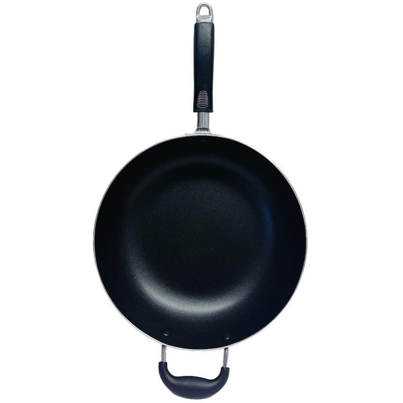 12" (30CM) Non-Stick Coating Wok Pan With Lid Cooking Pot Cookware Frying Wok