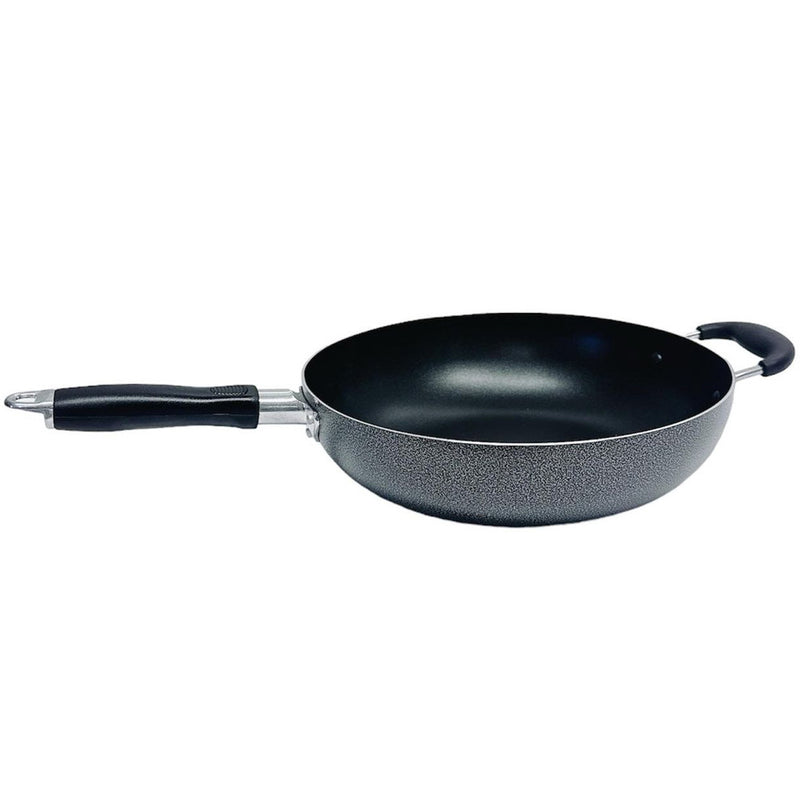 12" (30CM) Non-Stick Coating Wok Pan With Lid Cooking Pot Cookware Frying Wok