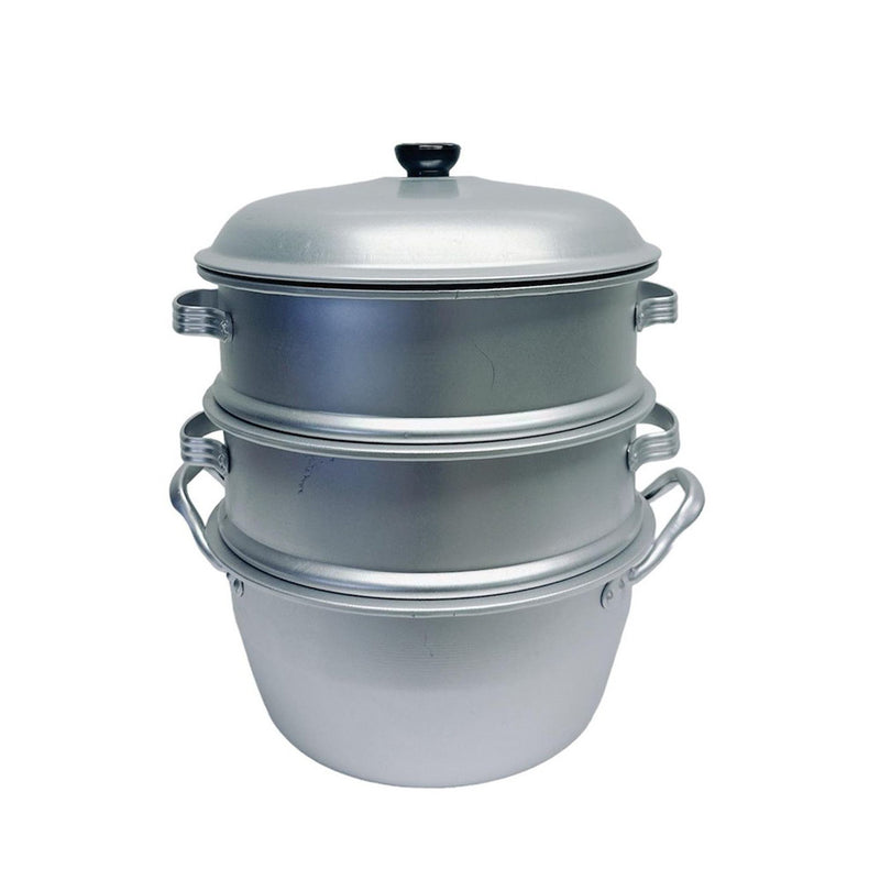 12"/30CM 3 Tier Aluminum Steamer Large And Small Hole Cookware 3 Layers Steamer