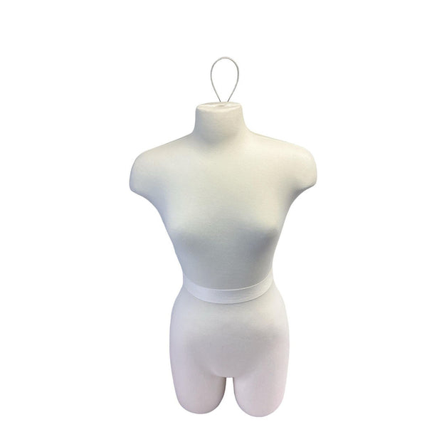 MEDIUM Female Torso Form with Half Legs Female Mannequin Torso Dress Form