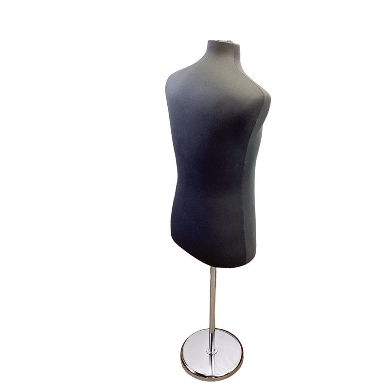 Black Coat Form & Neckblock Mannequin Adjustable Height Stand 39" Bust 35" Waist