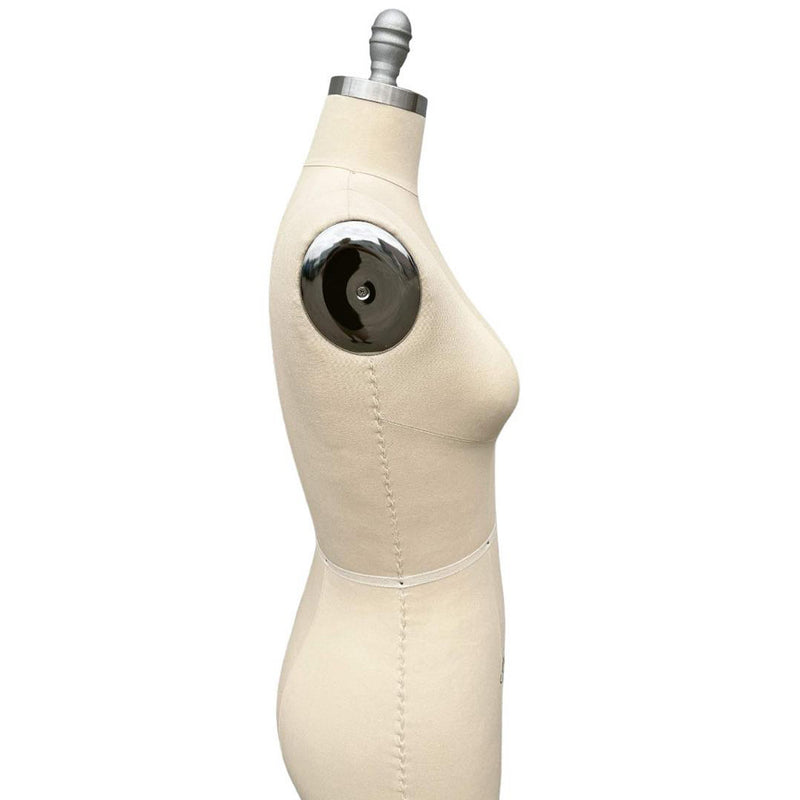 Sz 4 Half Body Female Professional Dress Form w/ Collapsible Shoulder Mannequin